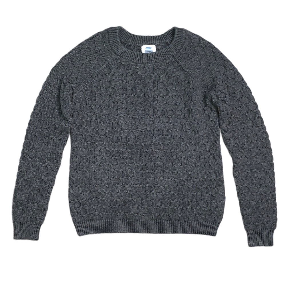 Old Navy Women’s Dark Grey Chunky Cable Knit Sweater